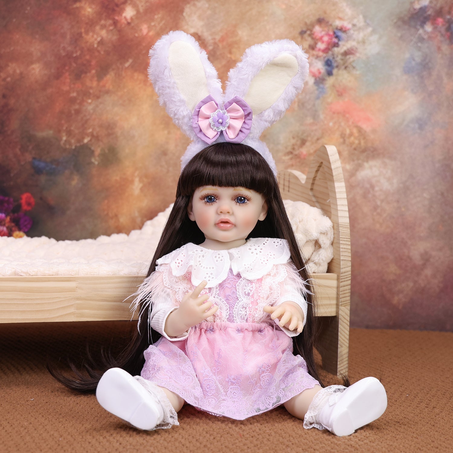 KEIUMI Primrose porcelain reborn doll in pink and lavender