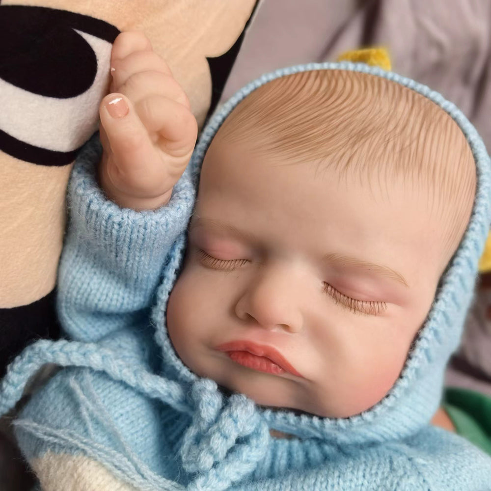 18 inch Realistic Baby Girl with Silicone Face & Limbs, Cloth Body & PP Cotton Filling, Includes Outfit & Accessories, Gift for Girls 3+