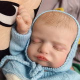 18 inch Realistic Baby Girl with Silicone Face & Limbs, Cloth Body & PP Cotton Filling, Includes Outfit & Accessories, Gift for Girls 3+