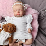 18 inch Realistic Baby Girl with Silicone Face & Limbs, Cloth Body & PP Cotton Filling, Includes Outfit & Accessories, Gift for Girls 3+