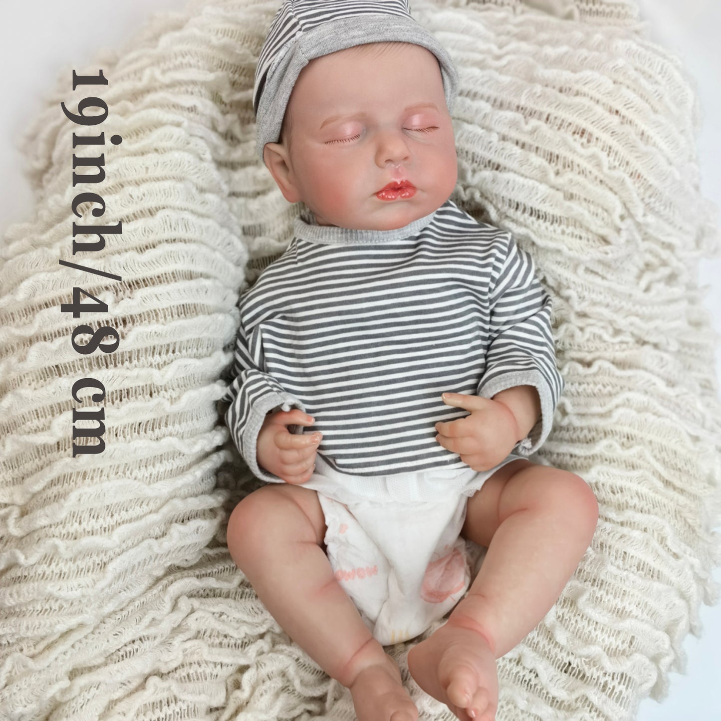 KEIUMI Reborn Baby Dolls – Birthday and Christmas Gift for Kids, 19 inch Full Body Silicone Realistic Baby Girl with Acrylic Eyes, Premium Hand-Painted Finish, Includes Outfit and Accessories, Gift for Girls 3+