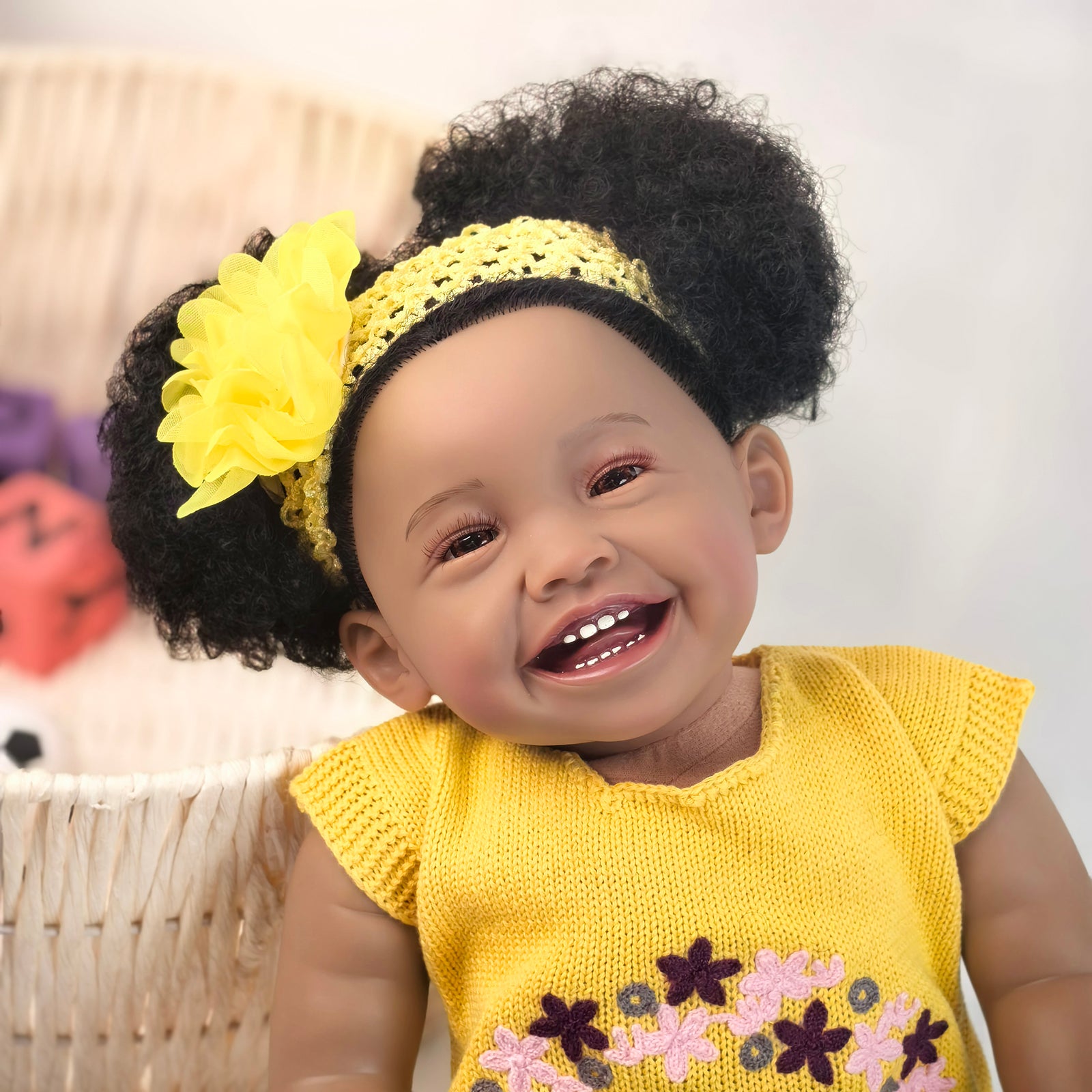 24 inch Realistic Baby Girl with Silicone Face & Limbs, Cloth Body & PP Cotton Filling, Includes Outfit & Accessories, Gift for Girls 3+
