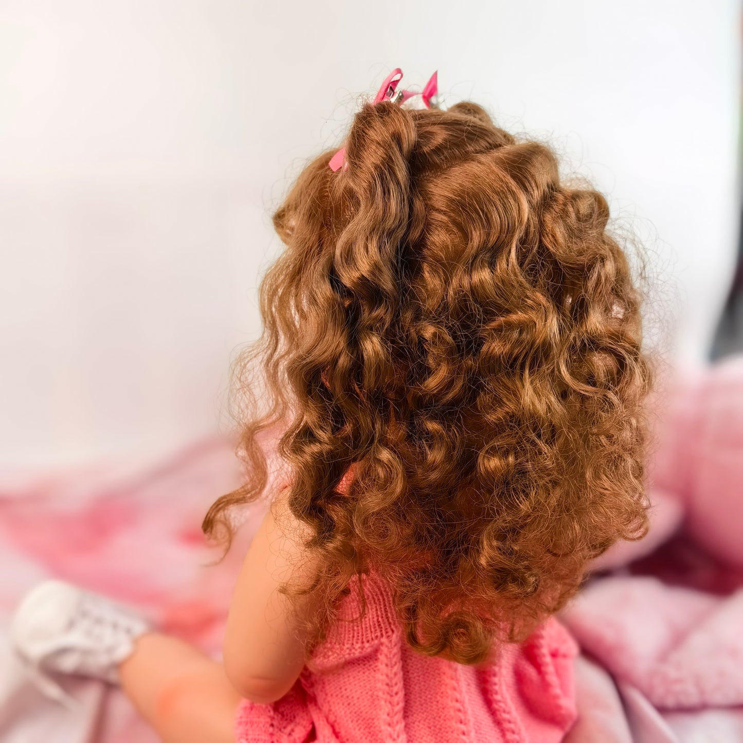 22 inch Full Body Silicone Realistic Baby Girl with Light Brown Hair & Acrylic Eyes, Gift for Girls 3+