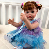 KEIUMI Reborn Baby Dolls – Birthday and Christmas Gift for Kids, 22 inch Full Body Silicone Realistic Baby Girl with Acrylic Eyes, Premium Hand-Painted Finish, Includes Outfit and Accessories, Gift for Girls 3+