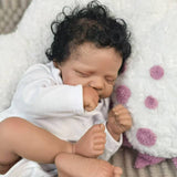 18 inch Full Body Silicone Realistic Baby Girl with Acrylic Eyes, Premium Hand-Painted Finish, Includes Outfit and Accessories, Gift for Girls 3+