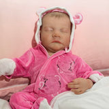 18 inch Full Body Silicone Realistic Baby Girl with Acrylic Eyes, Premium Hand-Painted Finish, Includes Outfit and Accessories, Gift for Girls 3+