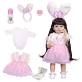 KEIUMI Primrose doll in a playful pose, highlighting her full ensemble.