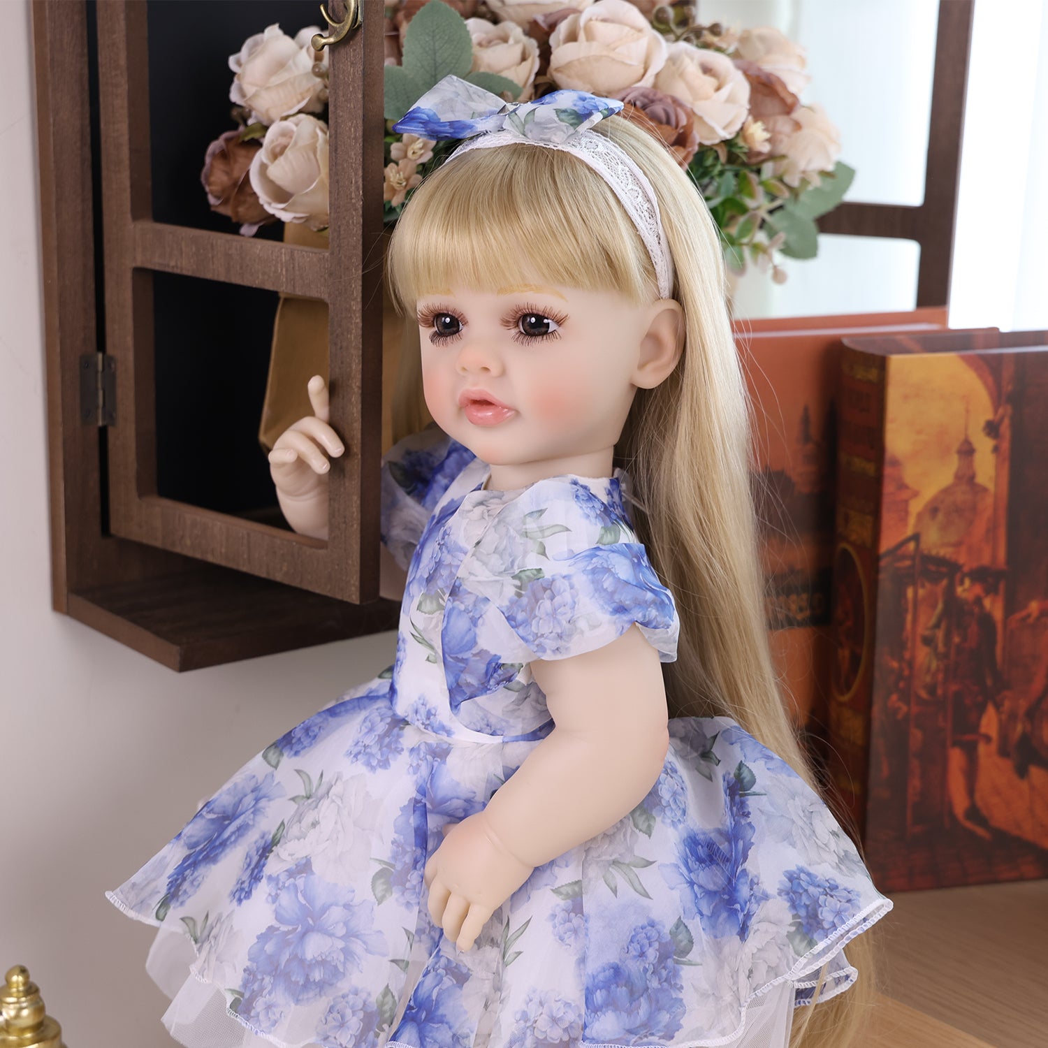 Lifelike KEIUMI Cherish reborn doll with soft touch vinyl skin.