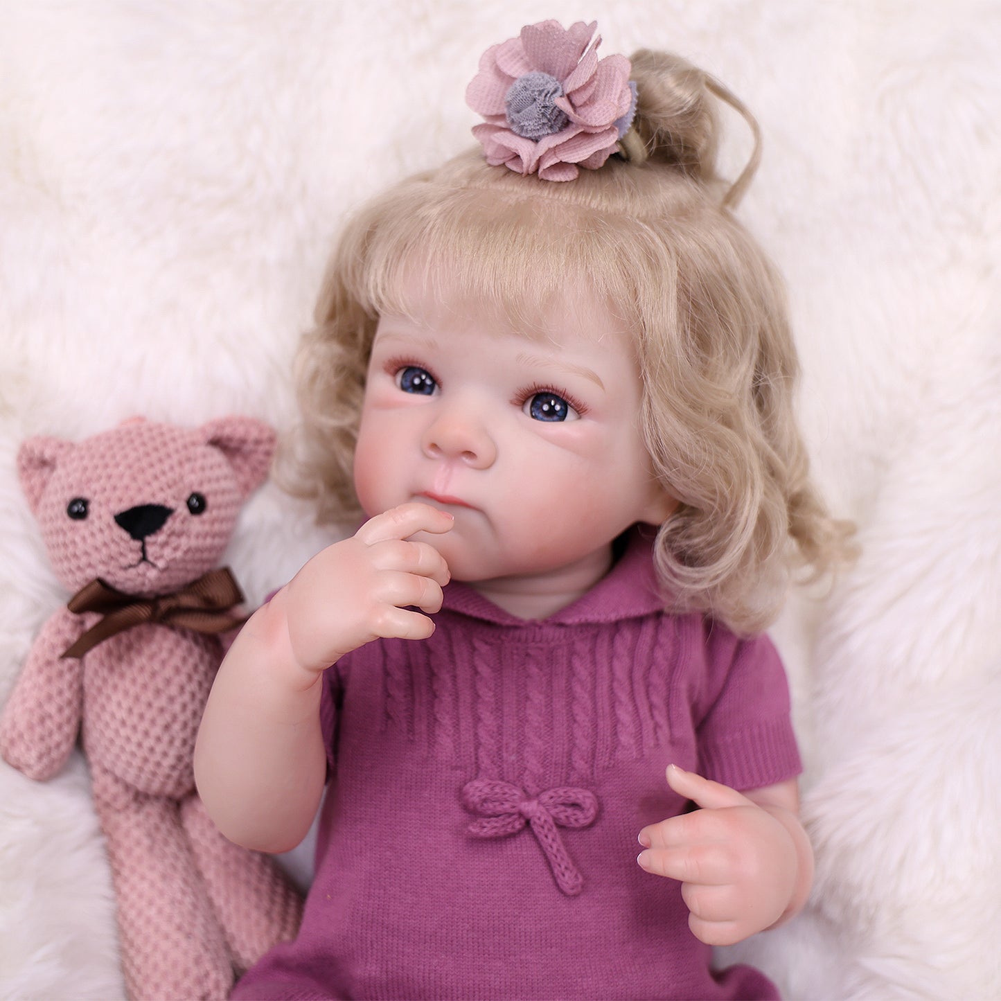 KEIUMI Willow Lifelike Reborn Baby Doll, Blonde Hair, Blue Eyes