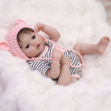 22 inch Full Body Silicone Realistic Baby Girl with Light Brown Hair & Acrylic Eyes, Shoes & Accessories, Gift for Girls 3+
