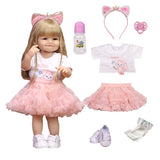 KEIUMI Dimples Toddler Reborn Baby Doll, Smiling Dimples, Blonde Hair