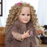 Lifelike Sunny doll with pink pacifier and baby bottle accessories.